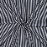 Popeline de coton - Rayure bleu marine/blanc (v)