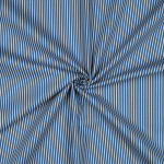 Popeline de coton - Rayure bleu/blanc (v)
