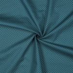 Cotton dots petrol / white