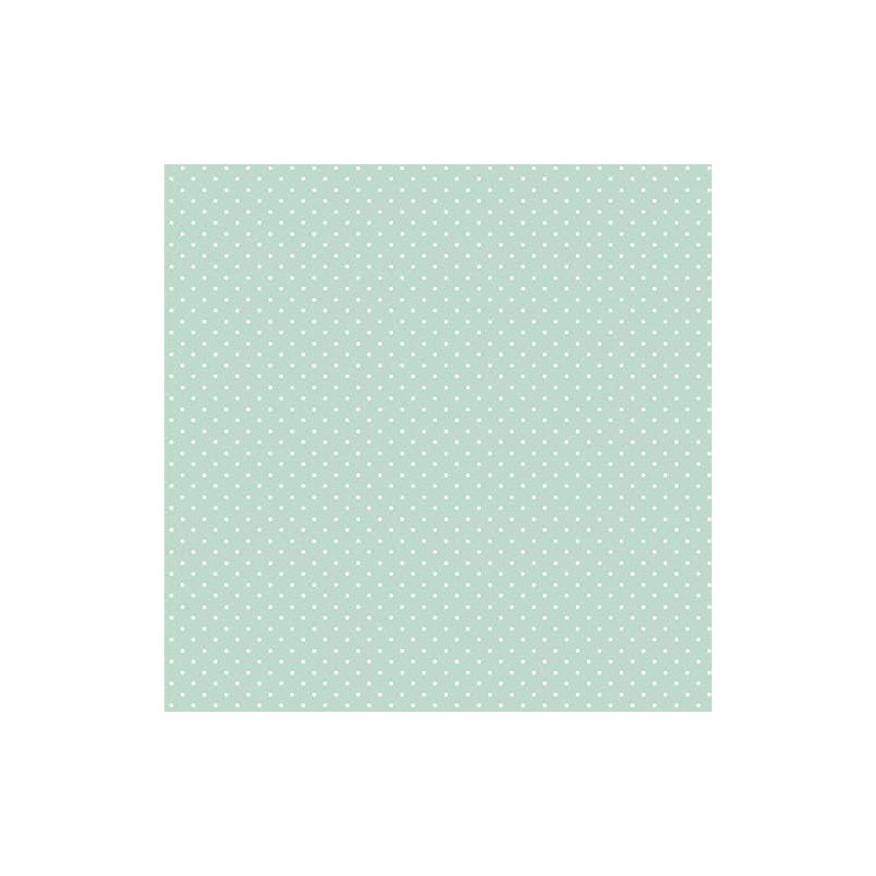 coton tissé menthe clair / blanc