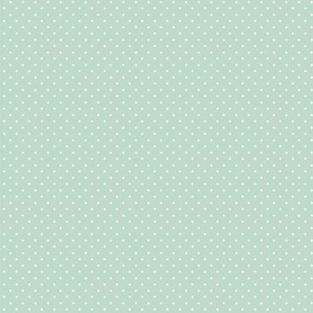 Cotton dots light mint / white