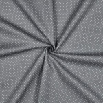 coton tissé - pois gris/blanc