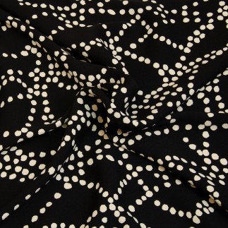 viscose - Tissu tissé Hilco Dixie dots noir