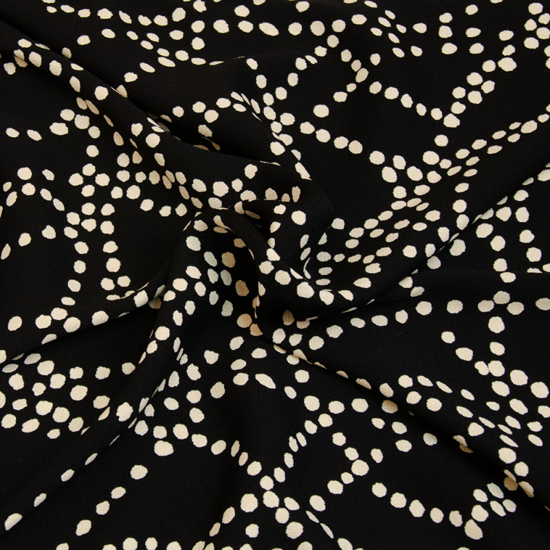 viscose - Hilco woven fabric Dixie dots black