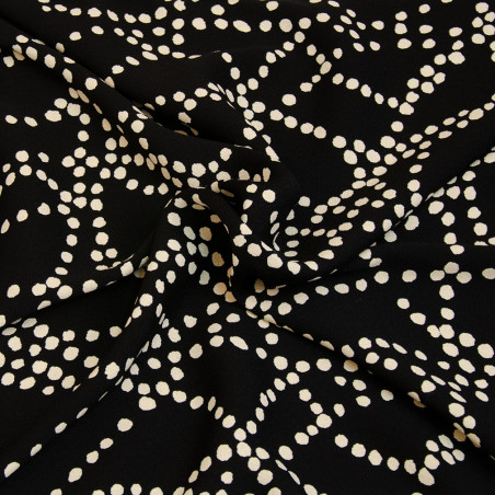 viscose - Hilco woven fabric Dixie dots black