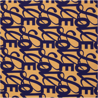 Modal French Terry - Love by ki-ba-doo lettering mustard