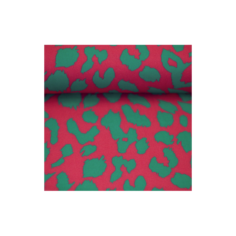 viscose - woven fabric Love by ki-ba-doo Leo pink/turquoise