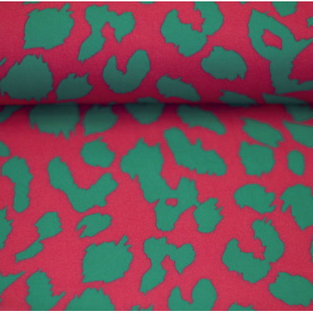 viscose - woven fabric Love by ki-ba-doo Leo pink/turquoise