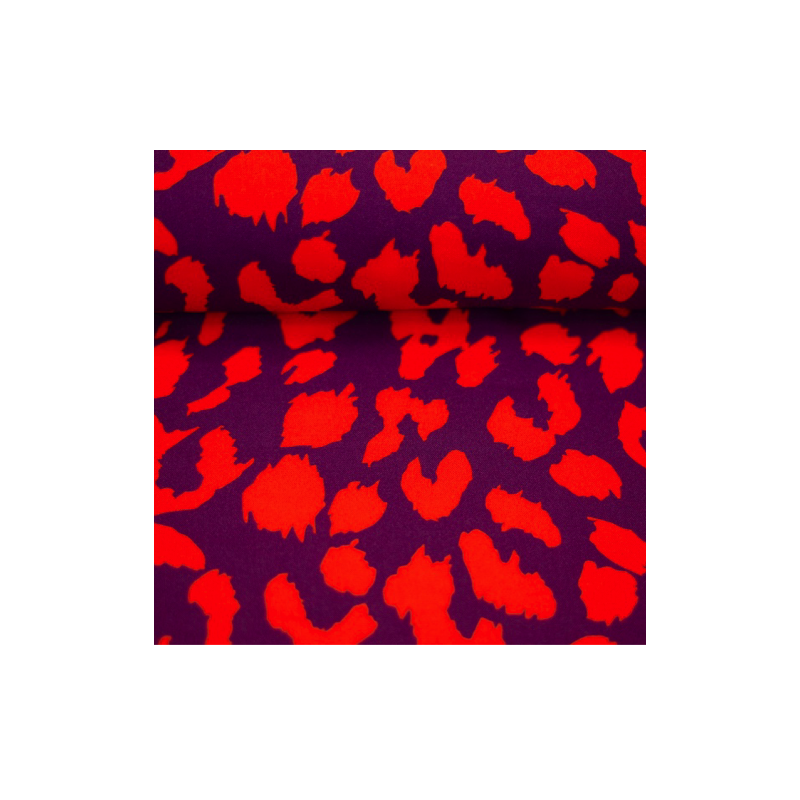 viscose - woven fabric Love by ki-ba-doo Leo violet/orange