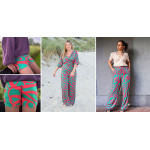 viscose - tissu tissé Love by ki-ba-doo lettrage turquoise/rose