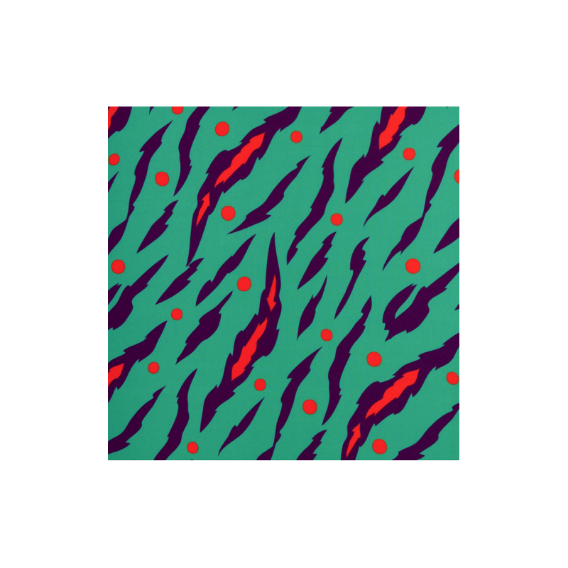 viscose - woven fabric Love by ki-ba-doo tiger stripes turquoise/violet