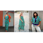 Viscose tissée - Love by ki-ba-doo rayures tigre turquoise/violet