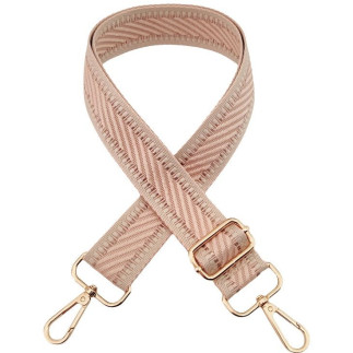 Finished bag strap - Chevron old pink / beige