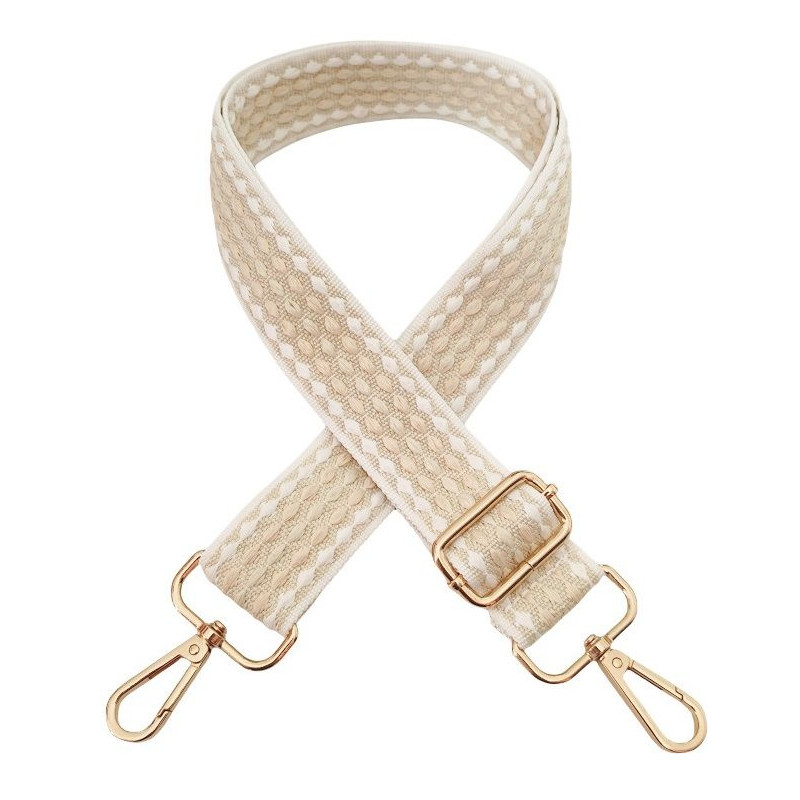 Finished bag strap - Dotlines light beige
