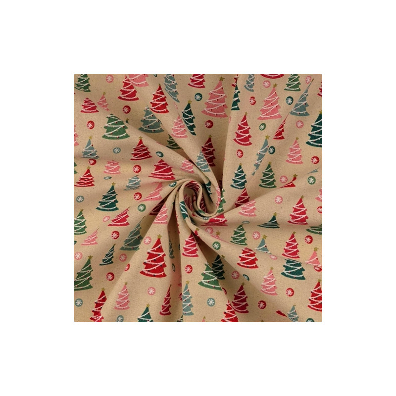 Canvas - Weihnachtsbaum Goldstern beige