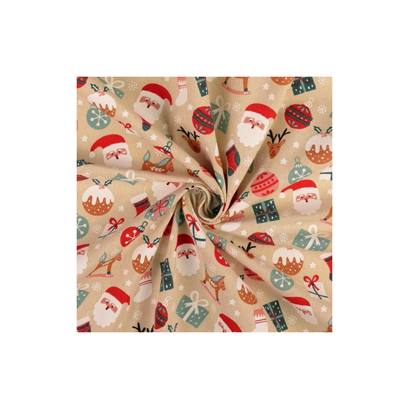 Canvas - Santa claus beige