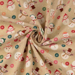 Canvas - Snowmen beige