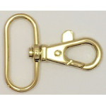 Snap hook 32mm gold oval