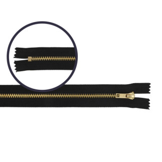 Hosen Reissverschluss 12cm gold schwarz (580)