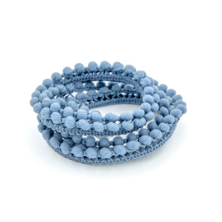 Pompomborte - 6 mm bleu fumée (uk64)