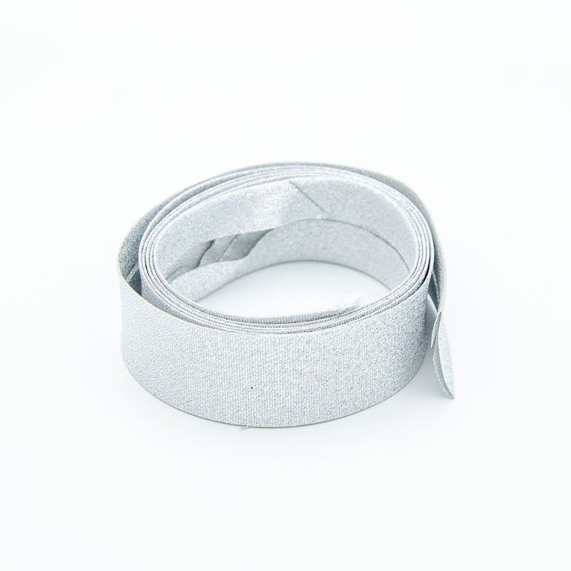 Bias tape - Glow solid silver