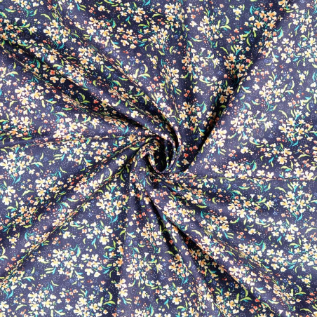 Cotton - Flower Meadow Navy