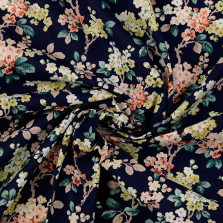Cotton - Blossom Branches marine
