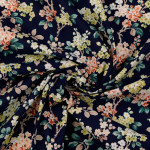 Coton - Branches fleuries marines Coton - Branches fleuries marines