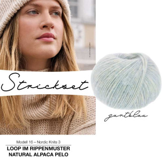 Strickset - Loop Alpaca Pelo - zartblau