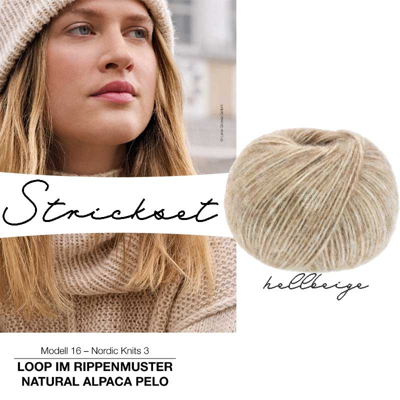 copy of Strickset - Loop Alpaca Pelo - zartbeige