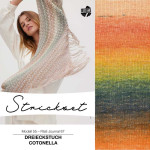 Strickset - Dreieckstuch Cotonella - apricot