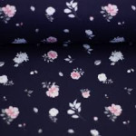 Coton - Roses petites marines Coton - Roses petites marines