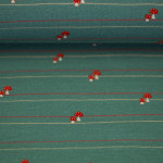 Jersey - Pilzhausen mushroom stripes light petrol by Eda & Mo