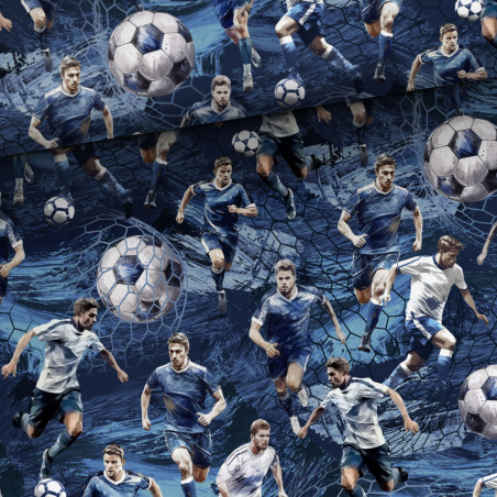 French Terry - joueur de football bleu