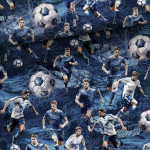 french terry - football player blue