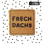 XL Kunstlederlabel - Frechdachs braun