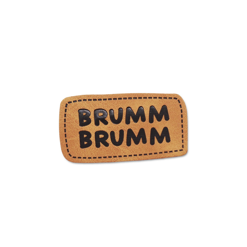 XL Kunstlederlabel - Brumm Brumm braun