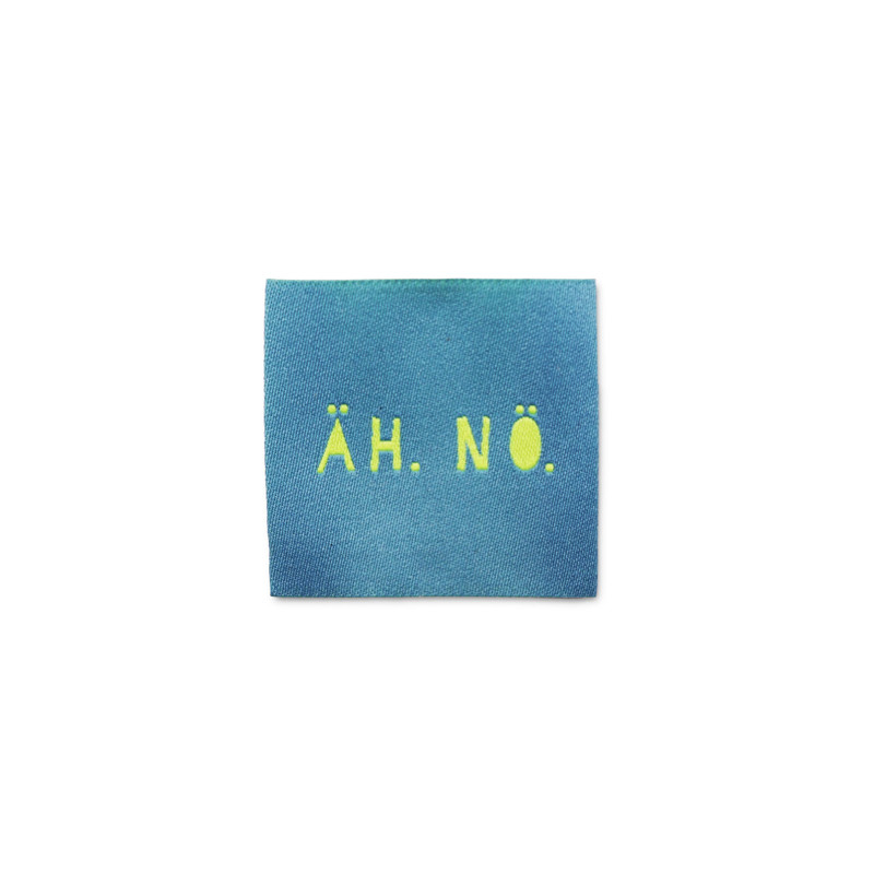 Woven Label - Ah.Nö. neon/blau