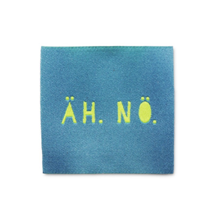 Woven Label - Ah.Nö. neon/blau