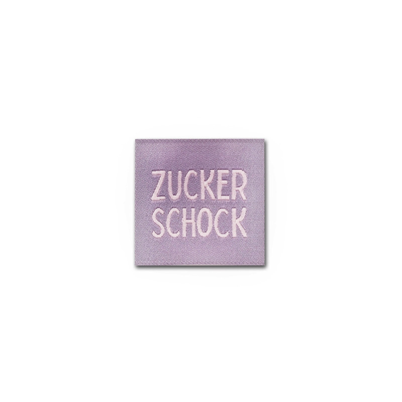 Woven Label - Zuckerschock flieder