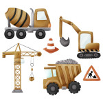 Transferts thermocollants - Mrs Mint Design - Chantier jaune