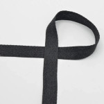 Cotton ribbon twill chevron - 20mm dark grey mel.