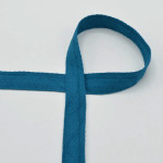 Cotton ribbon twill chevron -  20mm petrol