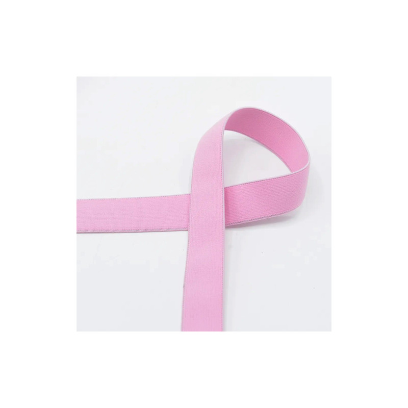 Élastique - 25 mm bébé rose (qt)