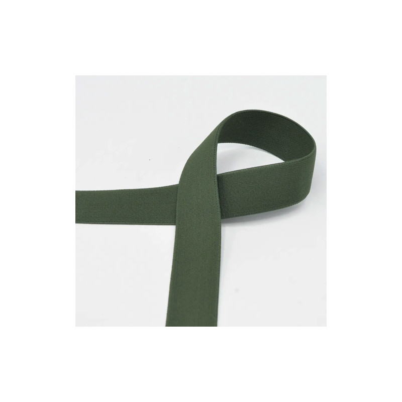 Elastic ribbon - 25mm army (qt)