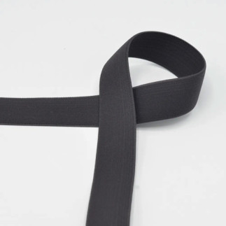 Elastic ribbon - 25mm dark grey