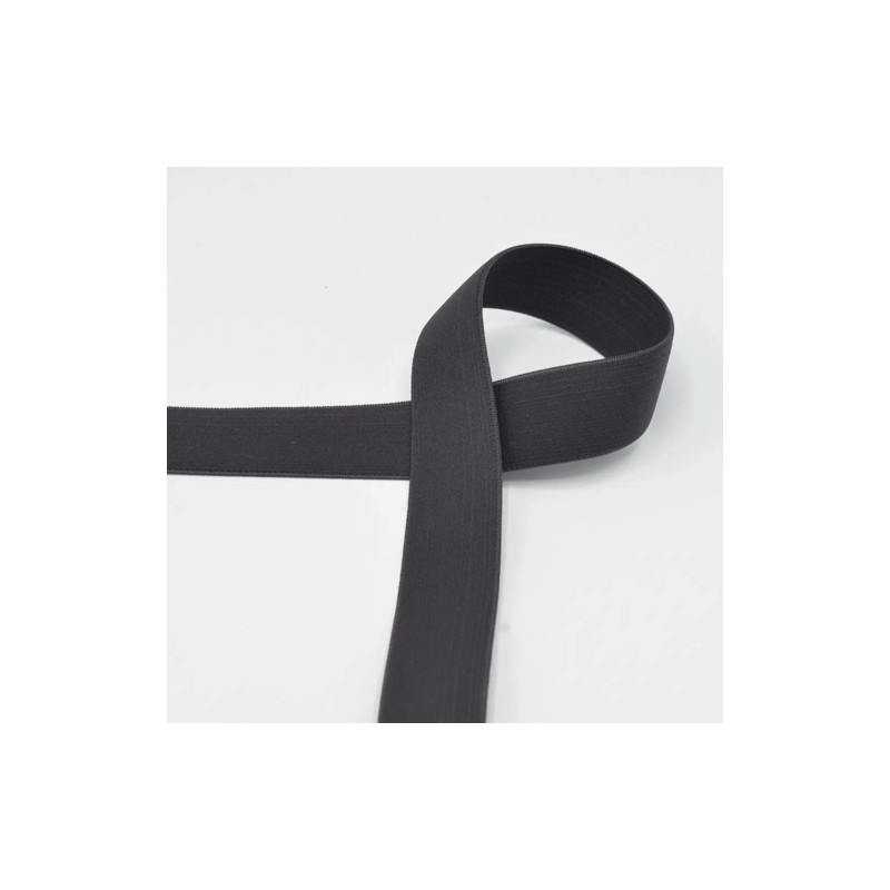 Elastic ribbon - 25mm dark grey