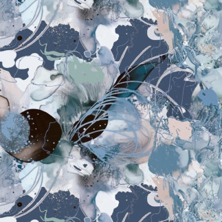 Jersey viscose - Bleu aquarelle
