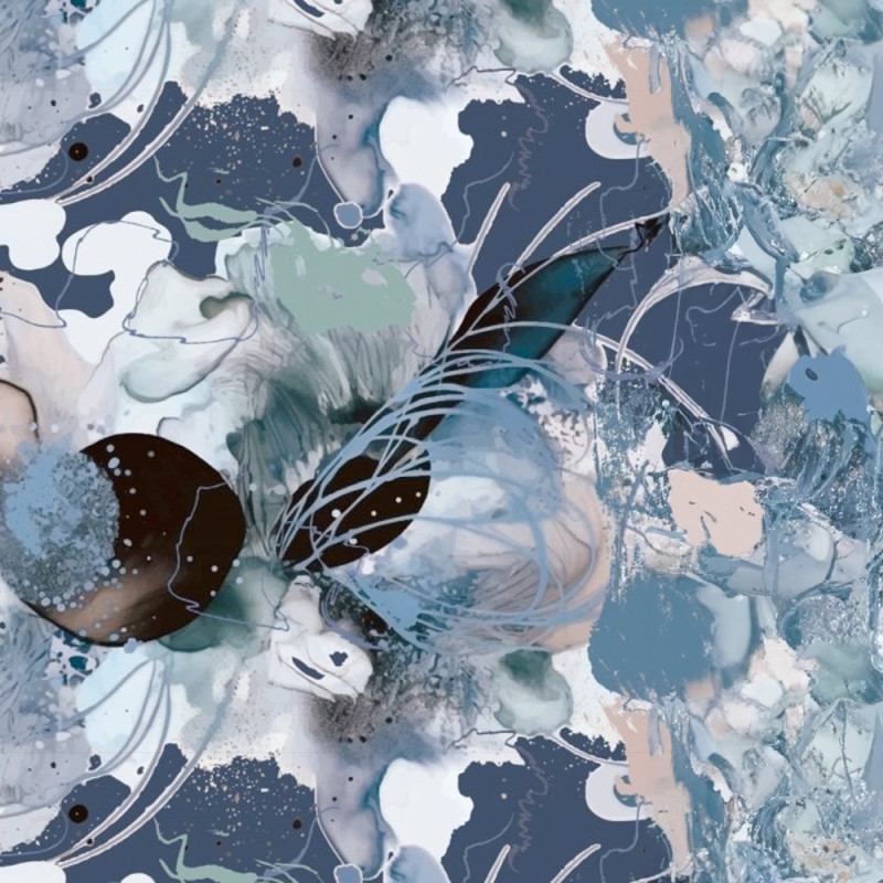 viscose jersey - watercolor blue