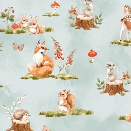 Alpenfleece - Forest Friends menthe